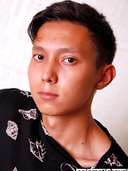 Woo Young plays with cock