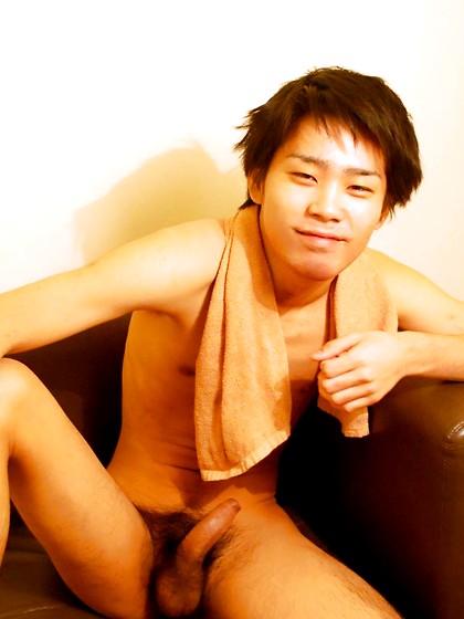 Horny asian twink in shower