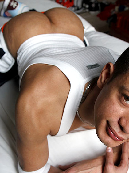 Sucking on Bruno\'s rocket cock